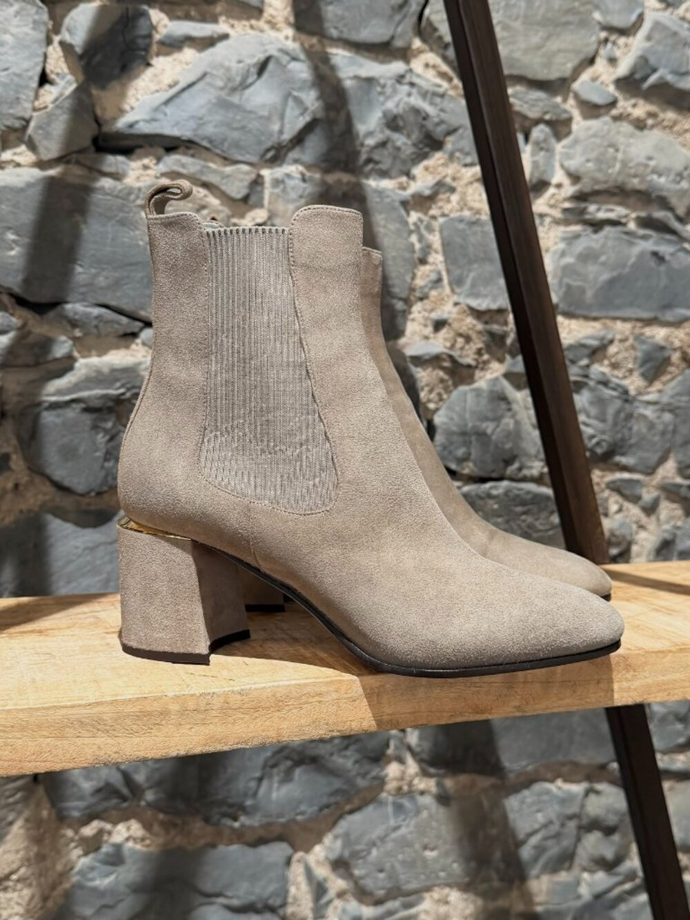 Jimmy Choo Taupe Suede Thessaly Boots